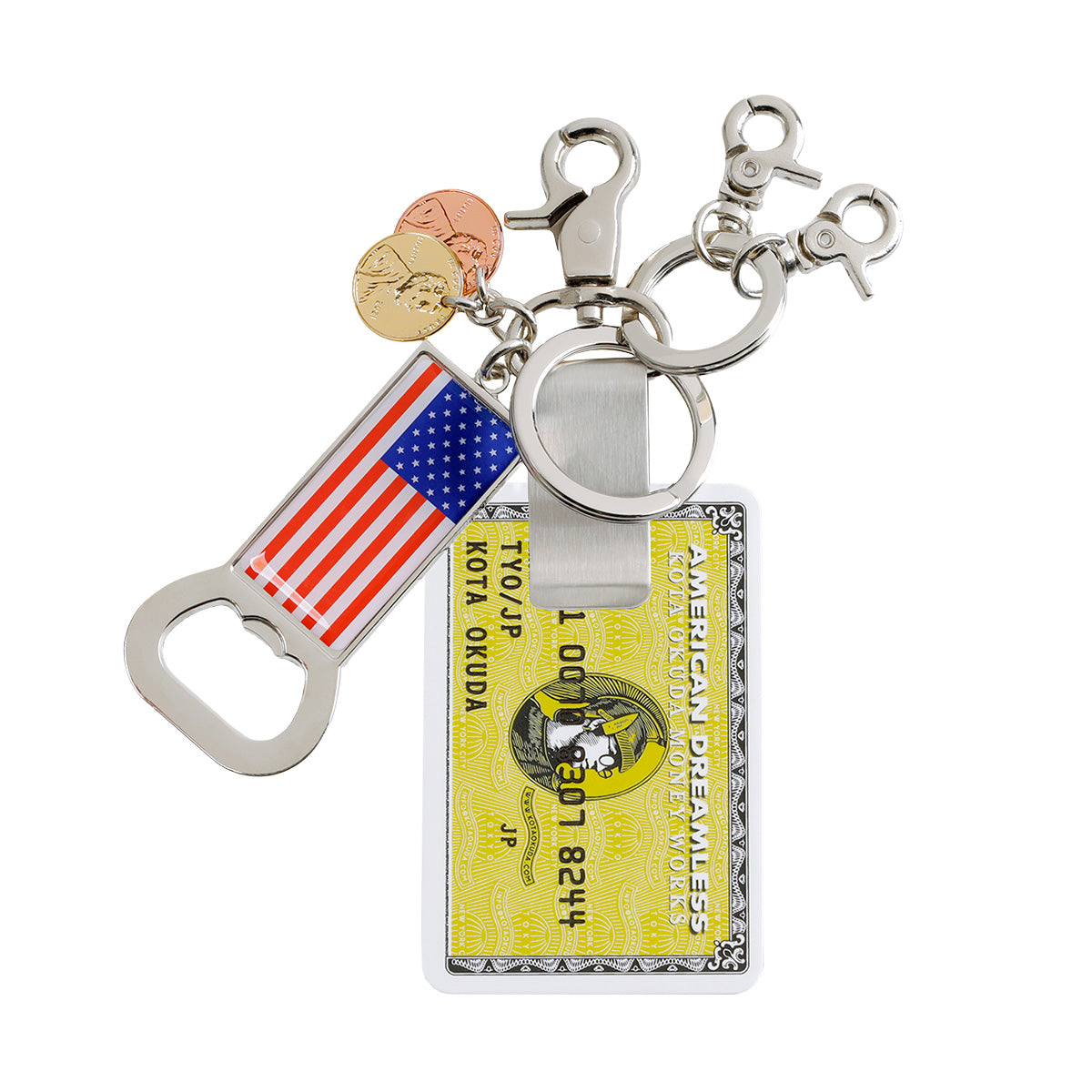 マネークリップ kota okuda KOTA OKUDA (コウタ オクダ) - MONEY CLIP KEYRING YELLOW | 通販