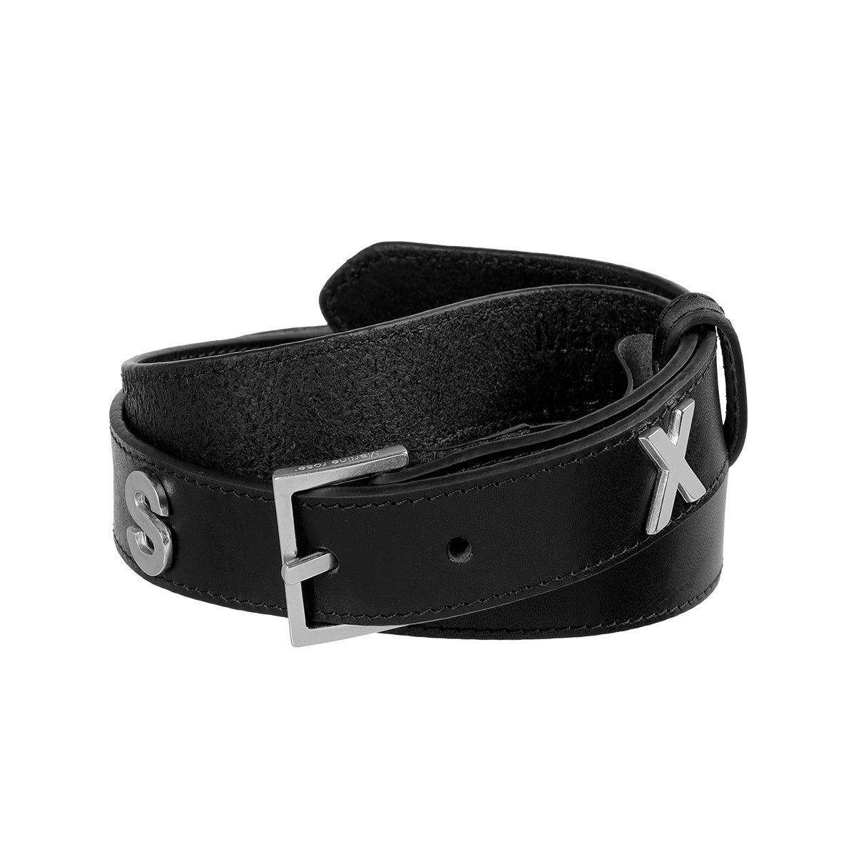 MARTINE ROSE - SEX LETTER BELT BLACK Belt | cherry Official Online