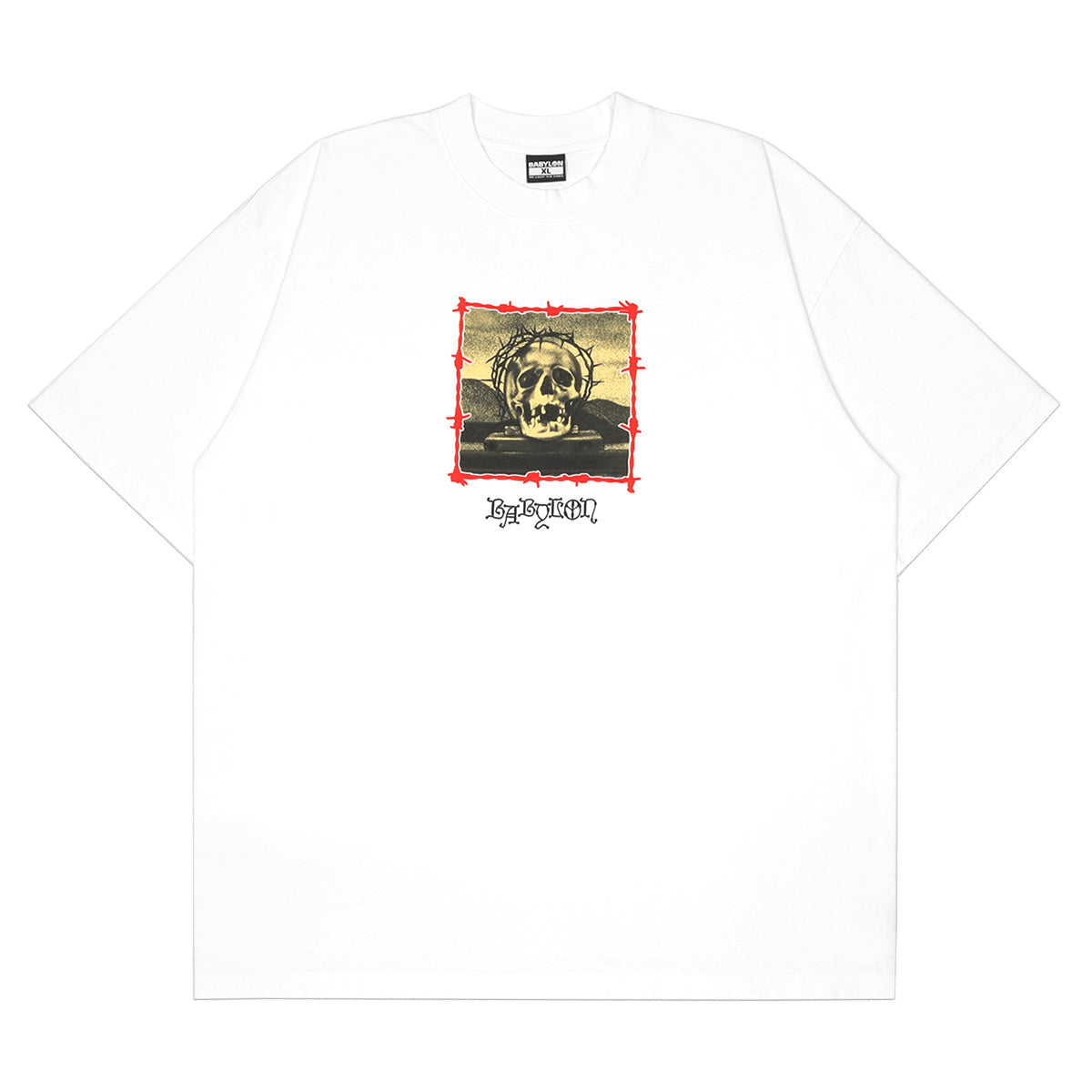 BABYLON LA（バビロンエルエー）- SKULL TEE JET PURE WHITE Tシャツ