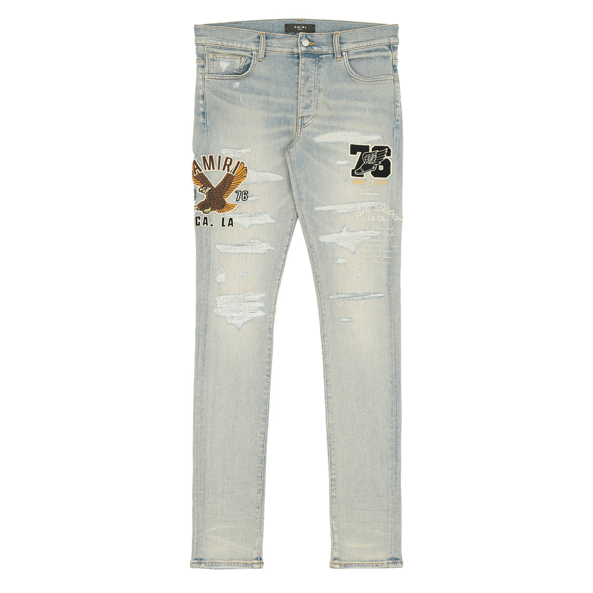 AMIRI VARISTY EAGLE LOGO JEAN denim pants Mail order cherry