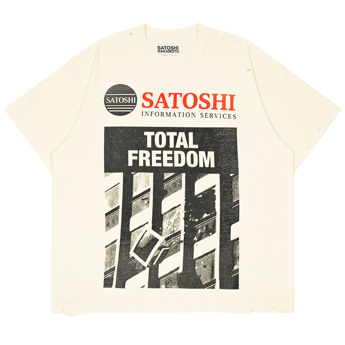 SATOSHI NAKAMOTO (サトシナカモト) - TOTAL FREEDOM TEE Tシャツ