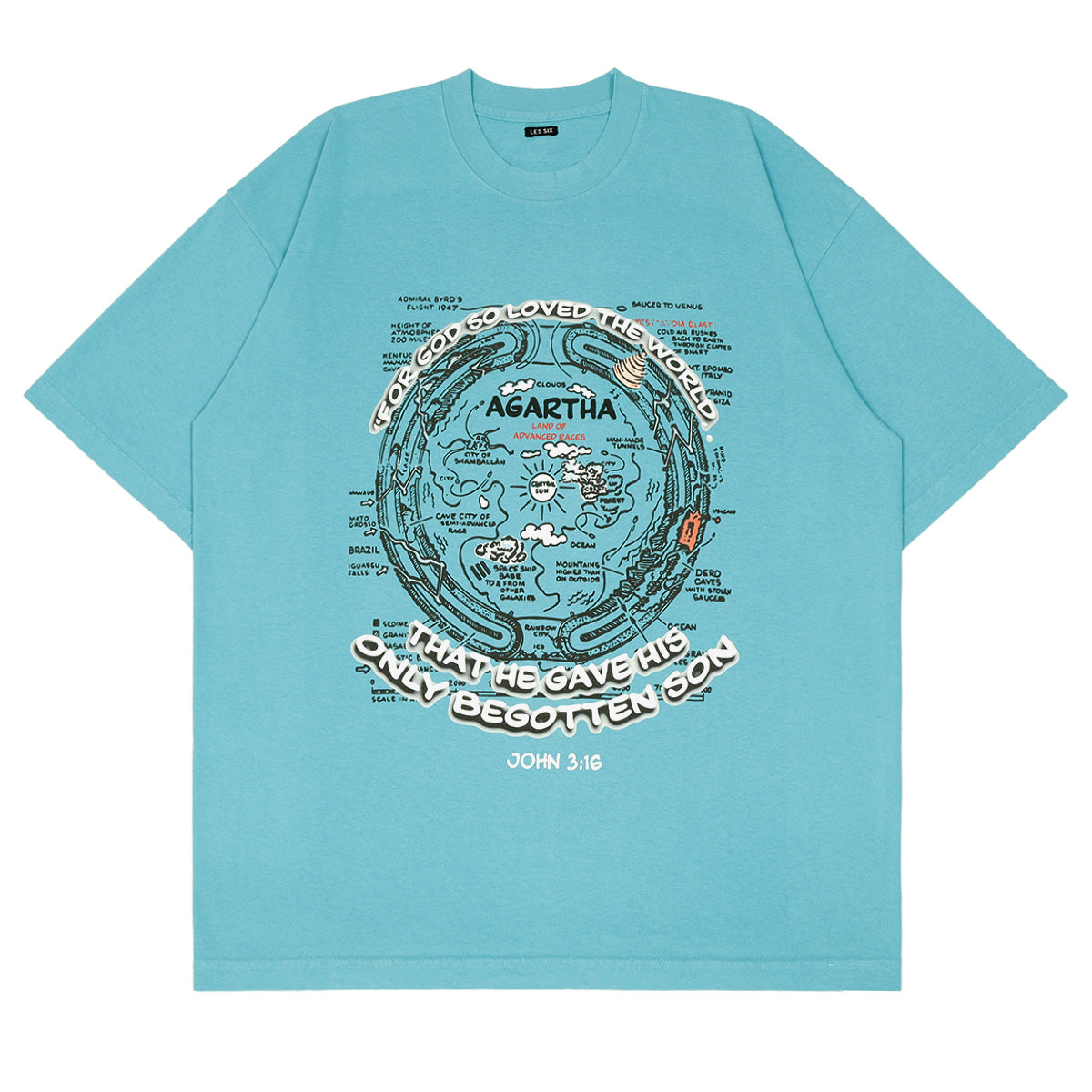 LES SIX(レ・シス) - AGARTHA WORLD TEE SKY BLUE Tシャツ | cherry