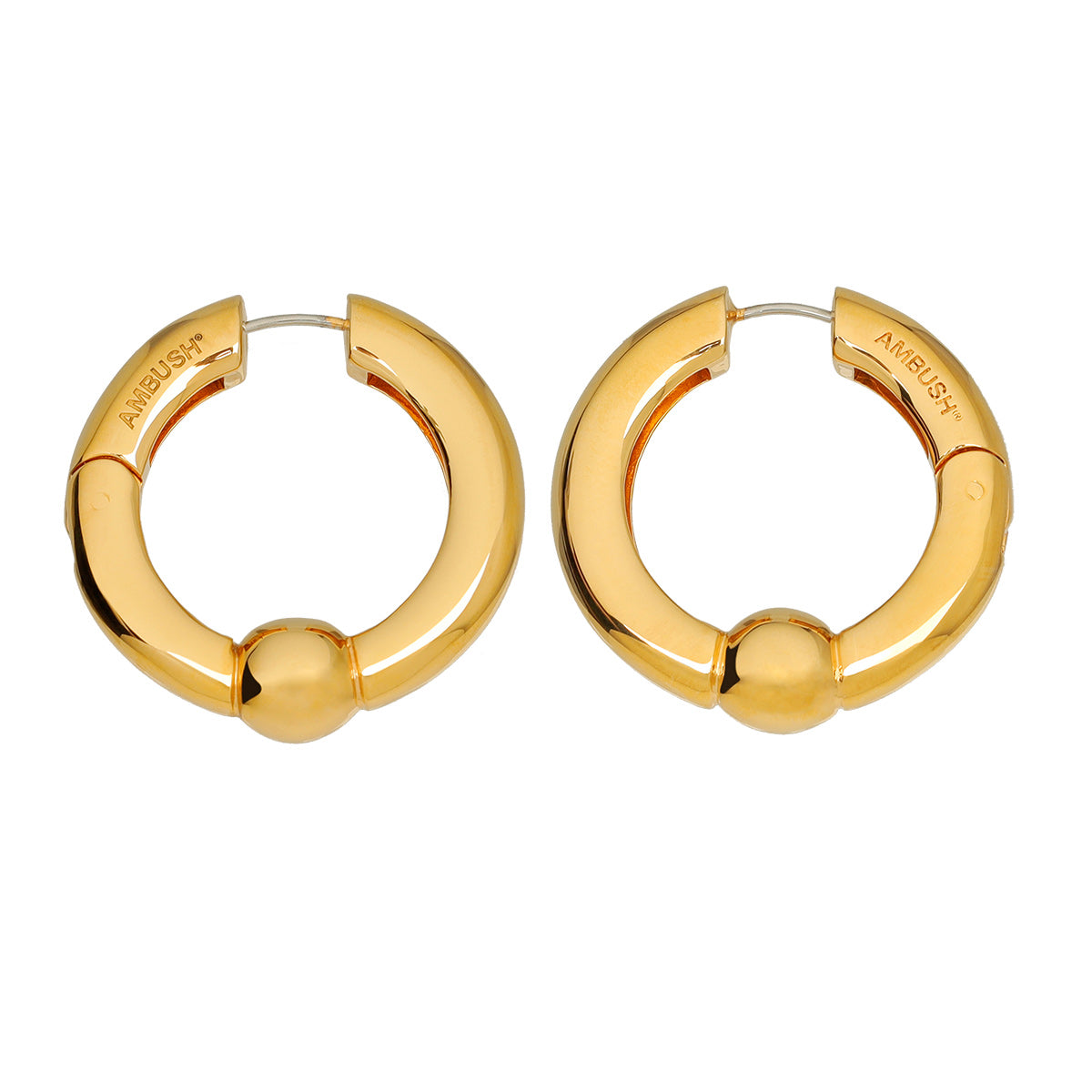 AMBUSH - SS23 BALL CLOSURE EARRINGS GOLD Earrings | cherry