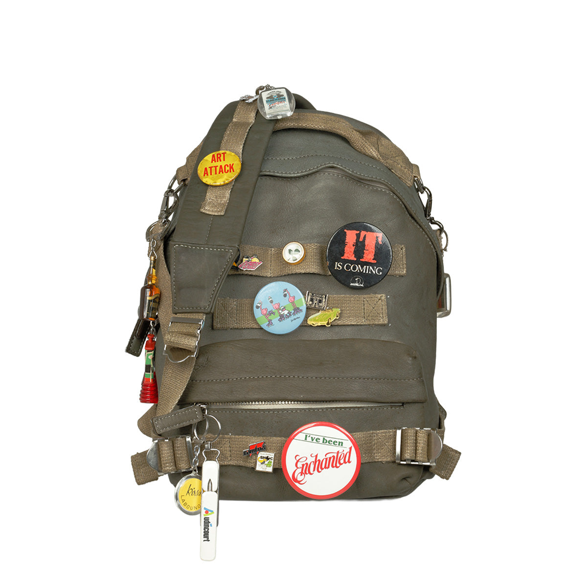 LES SIX(レ・シス) - PINNED LEATHER RUCK バックパック | cherry