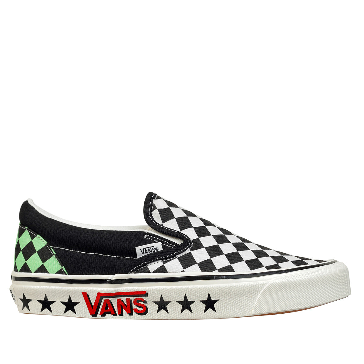 Cherry checkerboard shop slip on vans