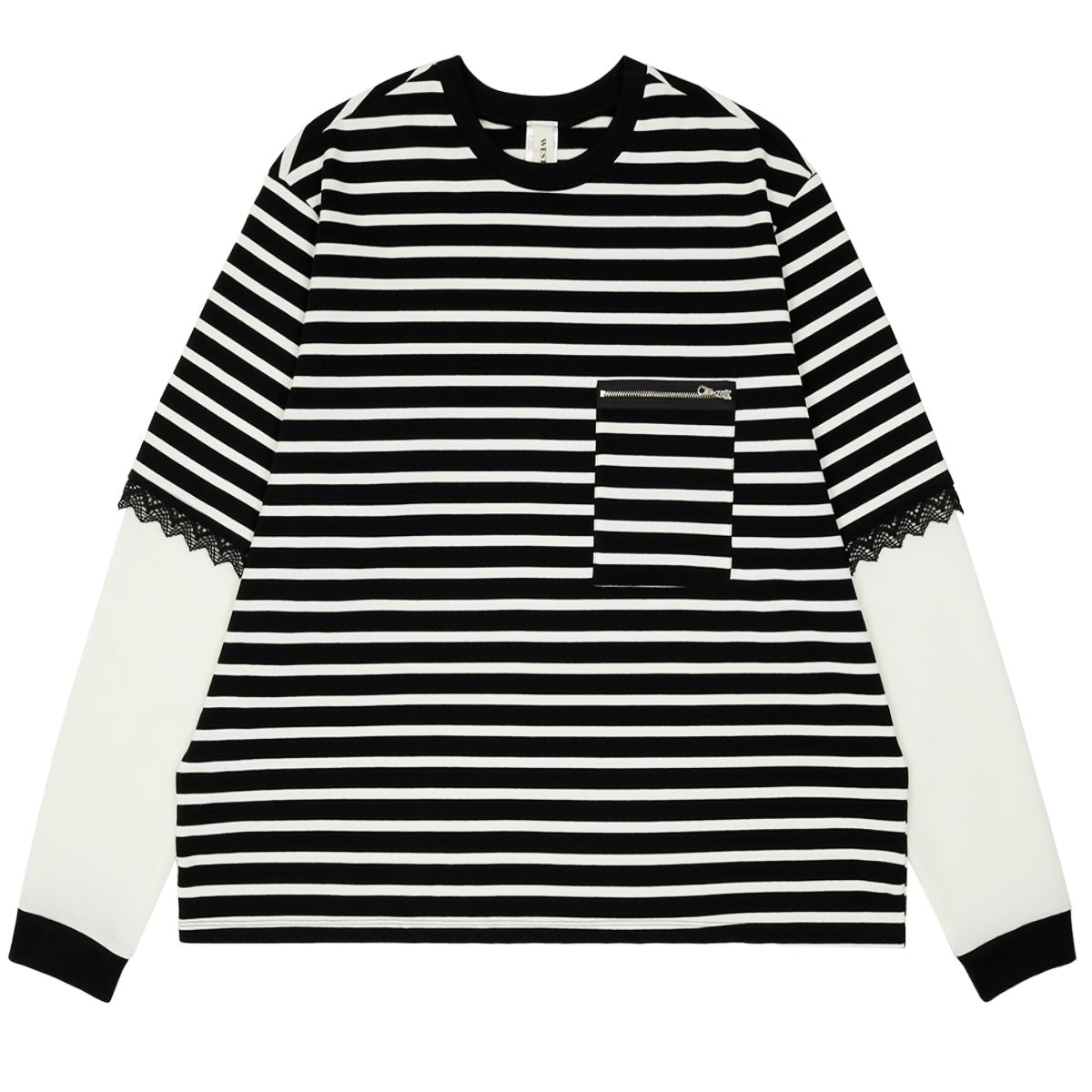 WESTFALL (ウェストフォール) - STRIPED LACE DOUBLE SHIRT ロングT 