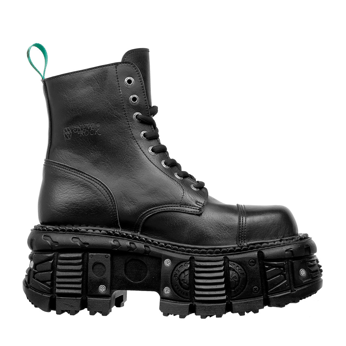 NEWROCK ( ニューロック ) - ANKLE BOOT BLACK IMPERFECT WITH LACES M 