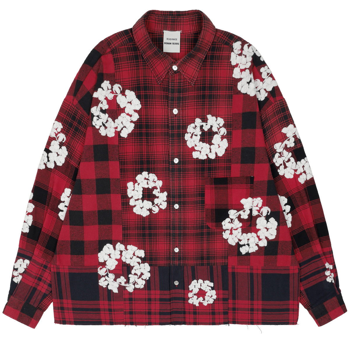 READYMADE - READYMADE×COTTON WREATH CHECK SHIRT Shirt | cherry