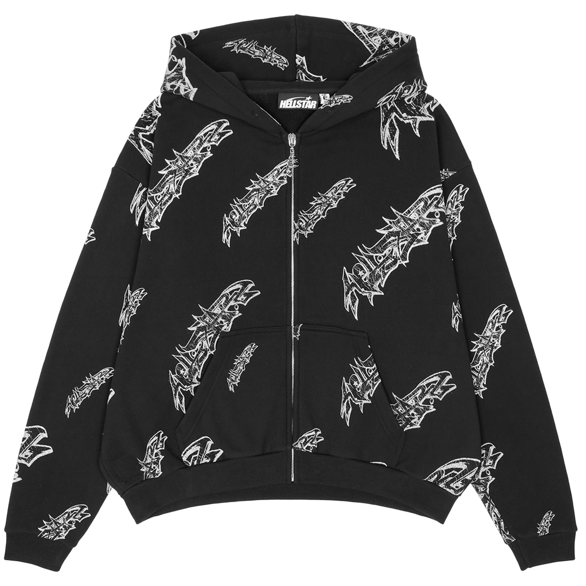 HELLSTAR (ヘルスター) - ROLL PRINT GRAFFITI ZIP UP BLACK ジップ