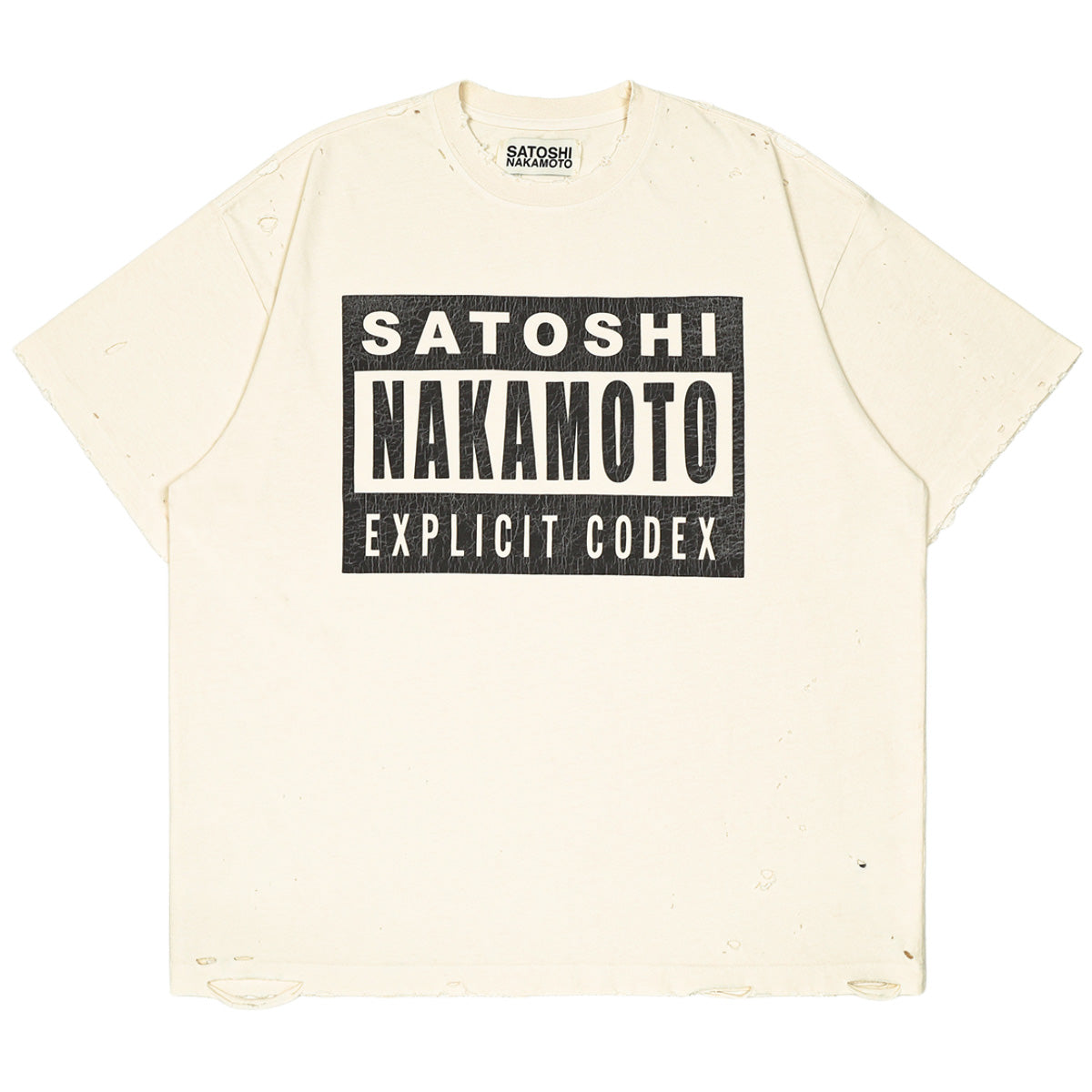 SATOSHI NAKAMOTO (サトシナカモト) - EXPLICIT CODEX TEE Tシャツ 