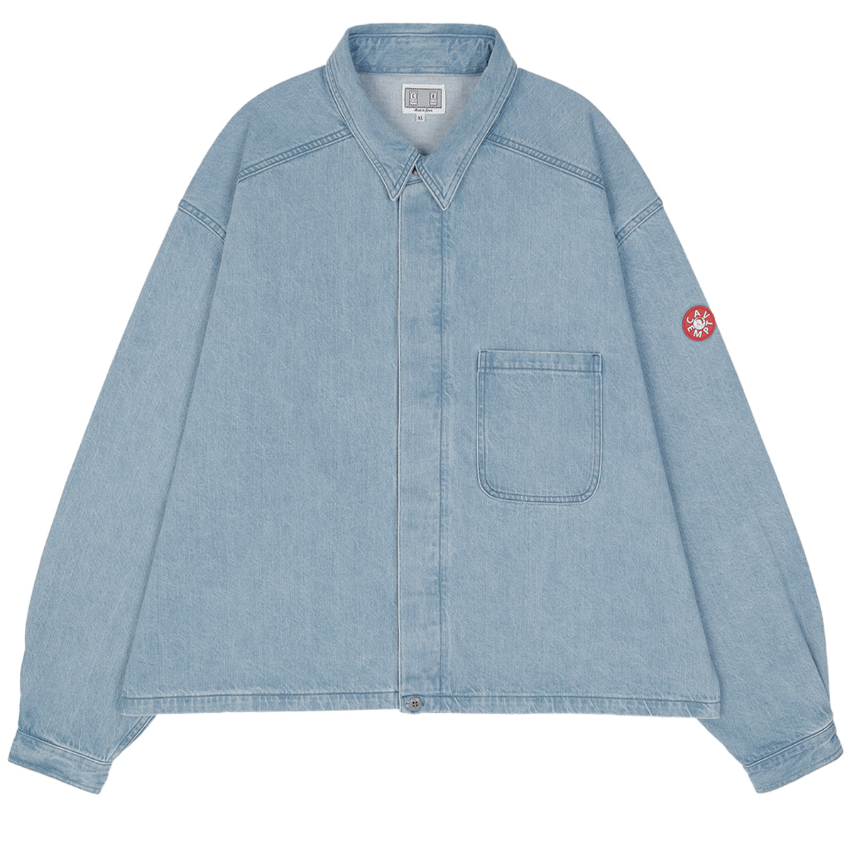 CAVEMPT - WASHED DENIM SHORT SHIRT JACKET | cherry online store