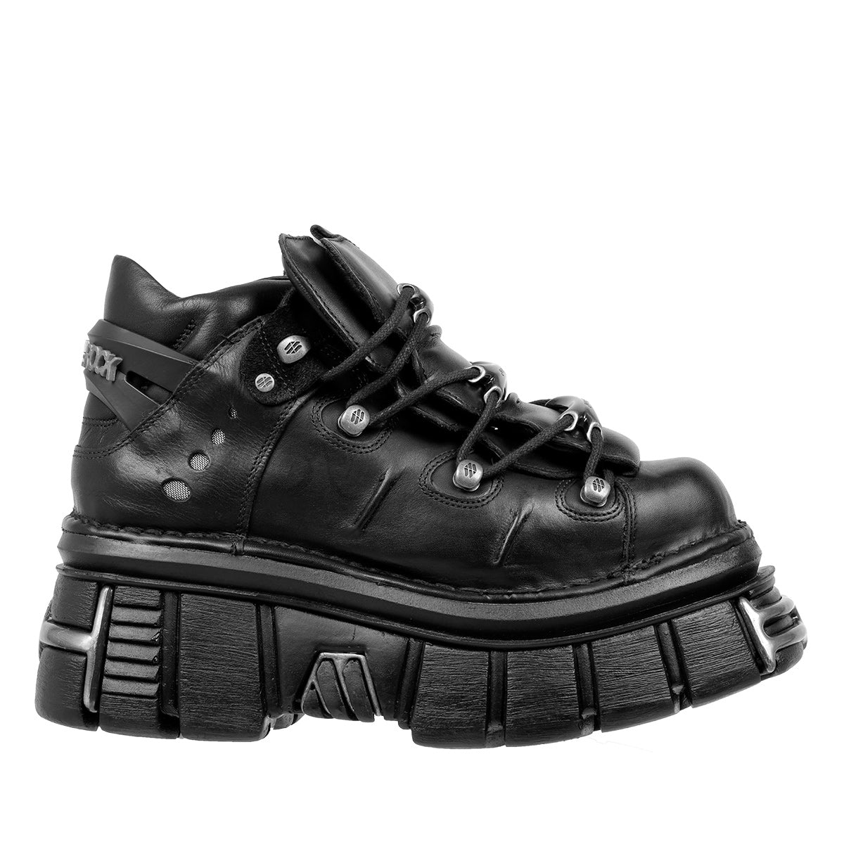 NEWROCK ( ニューロック ) - ANKLE BOOT BLACK TOWER WITH LACES M-106 