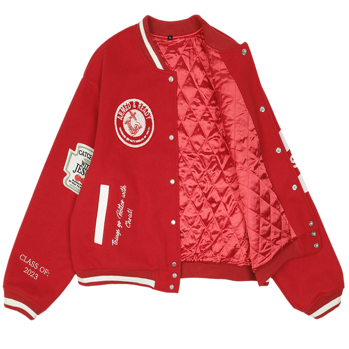 SEVENTH HEAVEN - BRANDED VARSITY JACKET Jacket | cherry