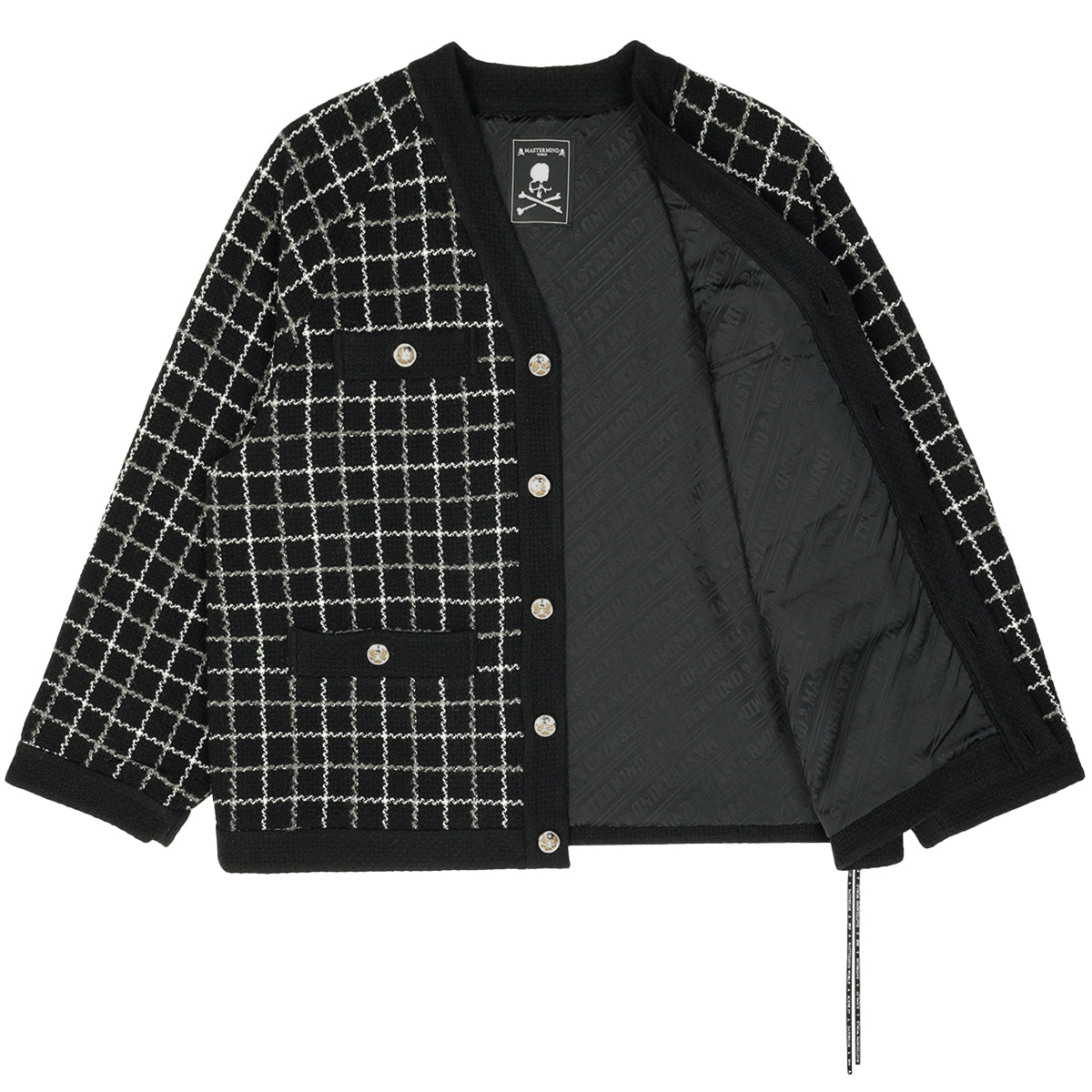 マスターマインドジャパン　カーディガン　巣スカル　総柄　Lサイズ マスターマインドジャパン カーディガン 巣スカル 総柄 Lサイズ