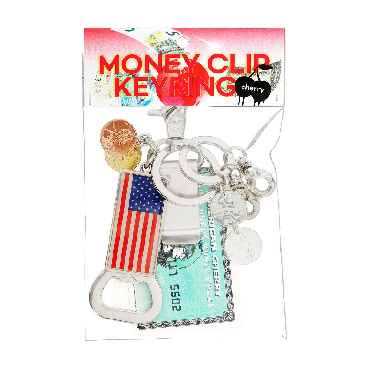 KOTA OKUDA (コウタ オクダ) - MONEY CLIP KEYRING LIGHT BLUE