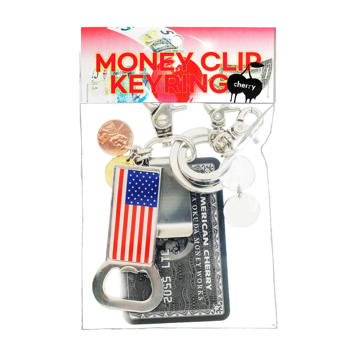 KOTA OKUDA (コウタ オクダ) - MONEY CLIP KEYRING BLACK キーリング