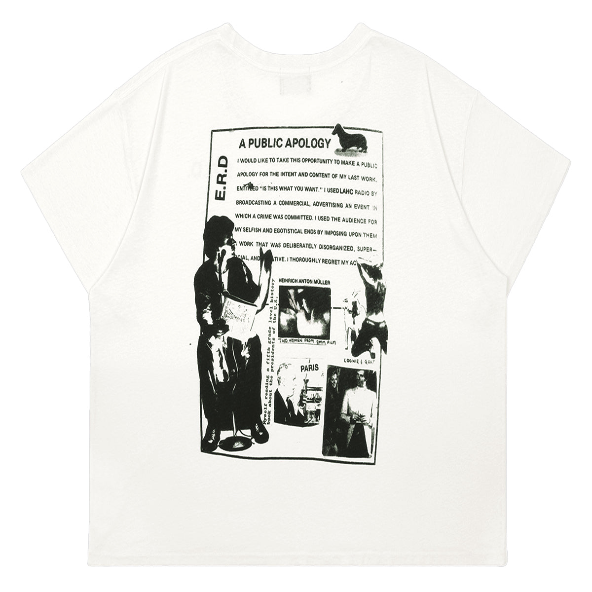 ENFANTS RICHES DEPRIMES - A PUBLIC APOLOGY T-SHIRT T-shirt