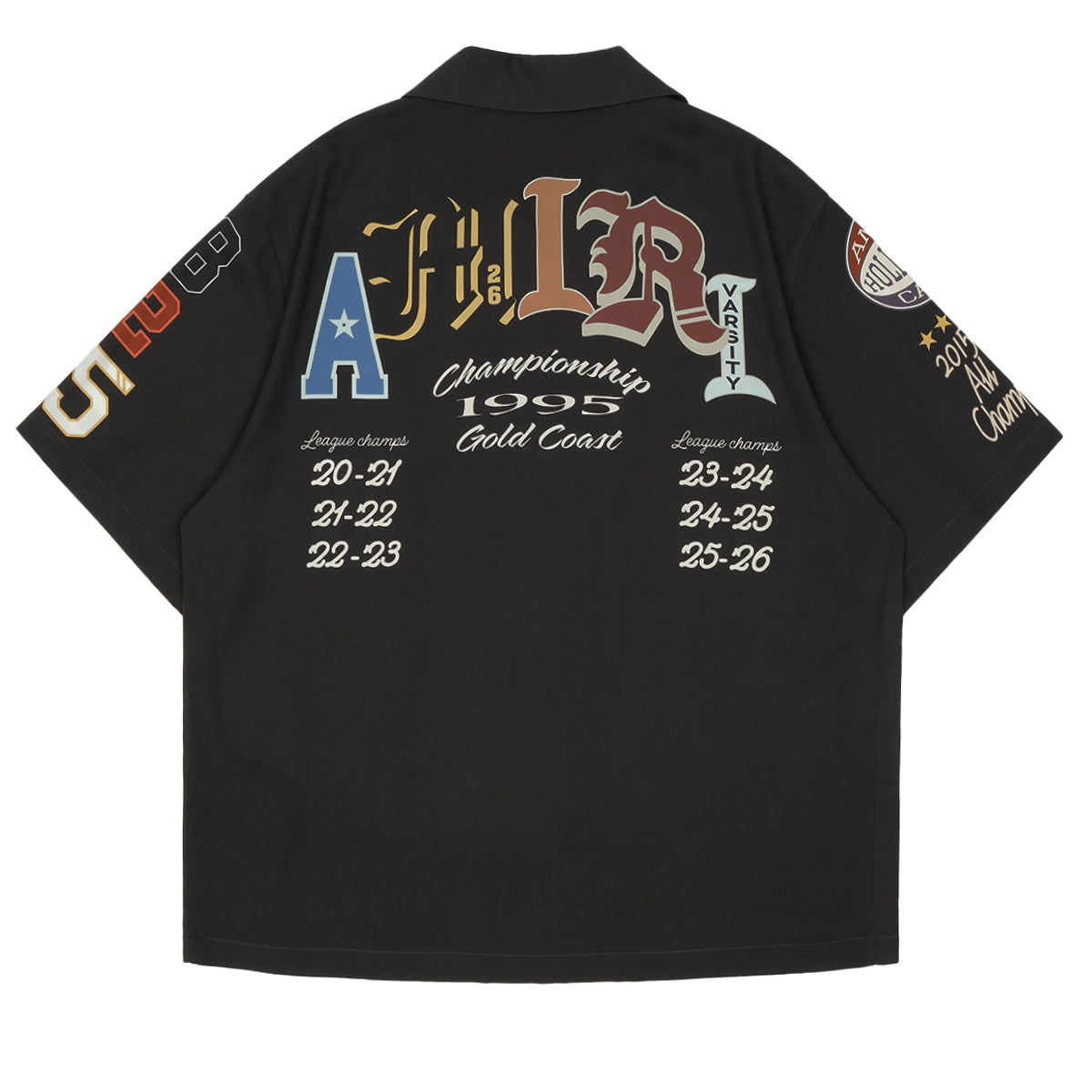 AMIRI(アミリ) - VARSITY PATCH OS CAMP SHIRT シャツ | cherry