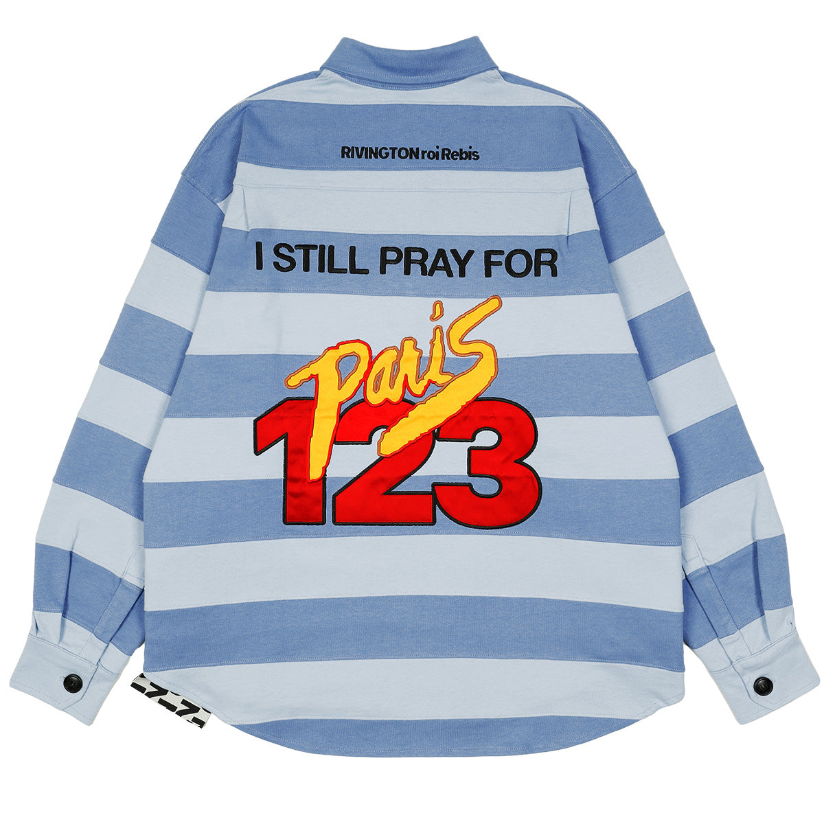 RRR123 - RIVINGTON roi rebis - I STILL PRAY BUTTON UP BLUE Sweat