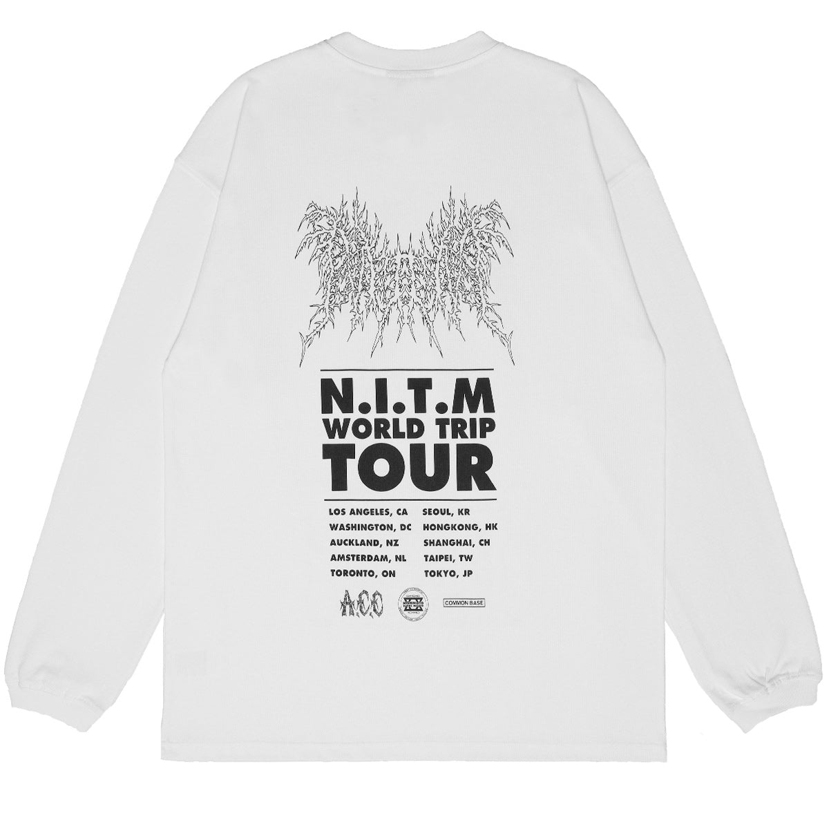 NISHIMOTO IS THE MOUTH - METAL TOUR L/S TEE NIM-D12 WHITE T-shirt