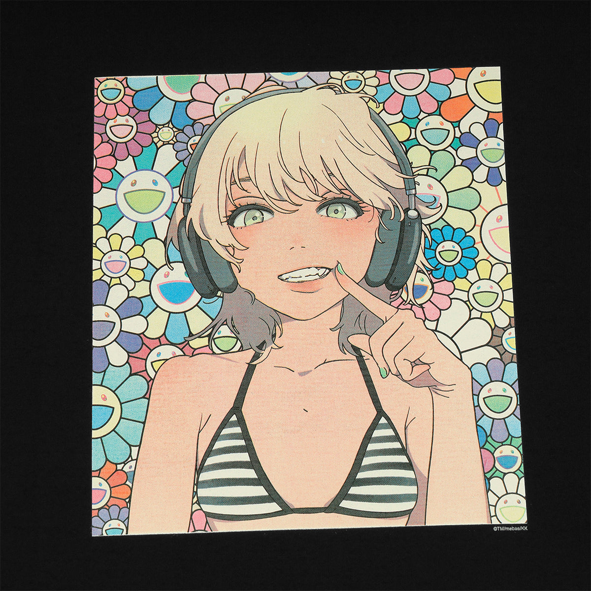 mebae 村上隆 村上隆× mebae smile_03 南の島の女の子 版画 コラボ