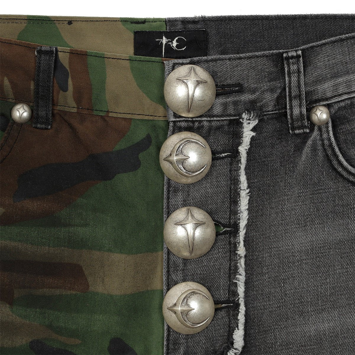 THUG CLUBデジタル迷彩柄 5つボタンパンツ Thug Club (サグ クラブ) - TC CAMO DOCKING PANTS デニムパンツ