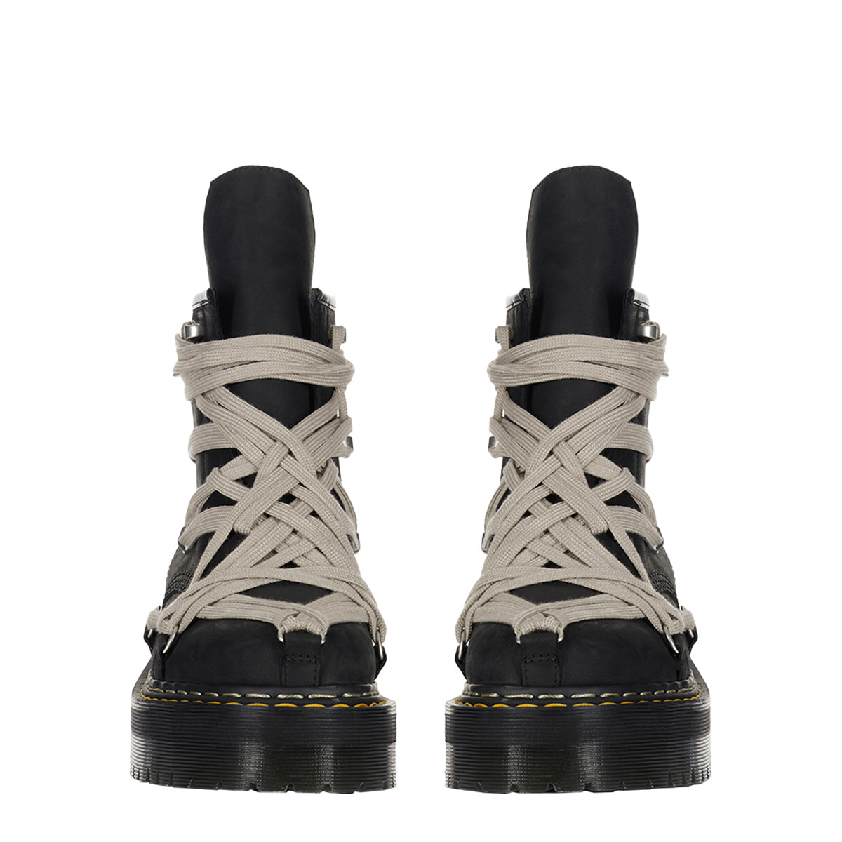 靴 Rick Owens 1460 QUAD SOLE MEGALACE BOOT Rick Owens: 1460 Quad Sole Megalace® Boot (Black) | DSML E-SHOP