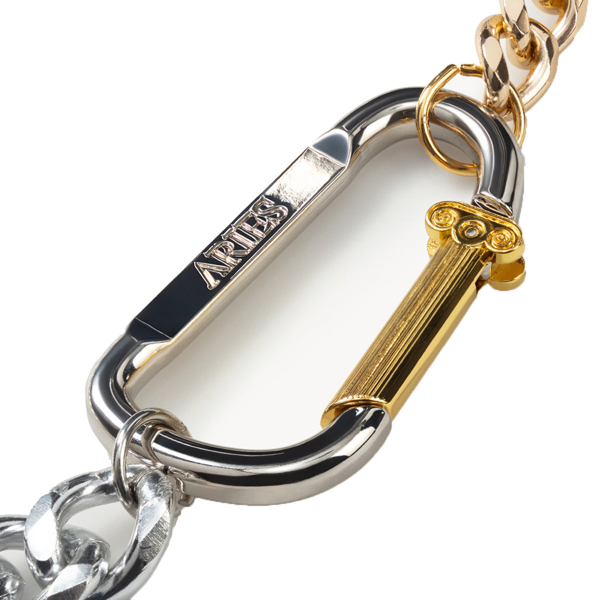 Aries カラビナネックレス ARIES (アリーズ) - COLUMN CARABINER SILVER NECKLACE ネックレス