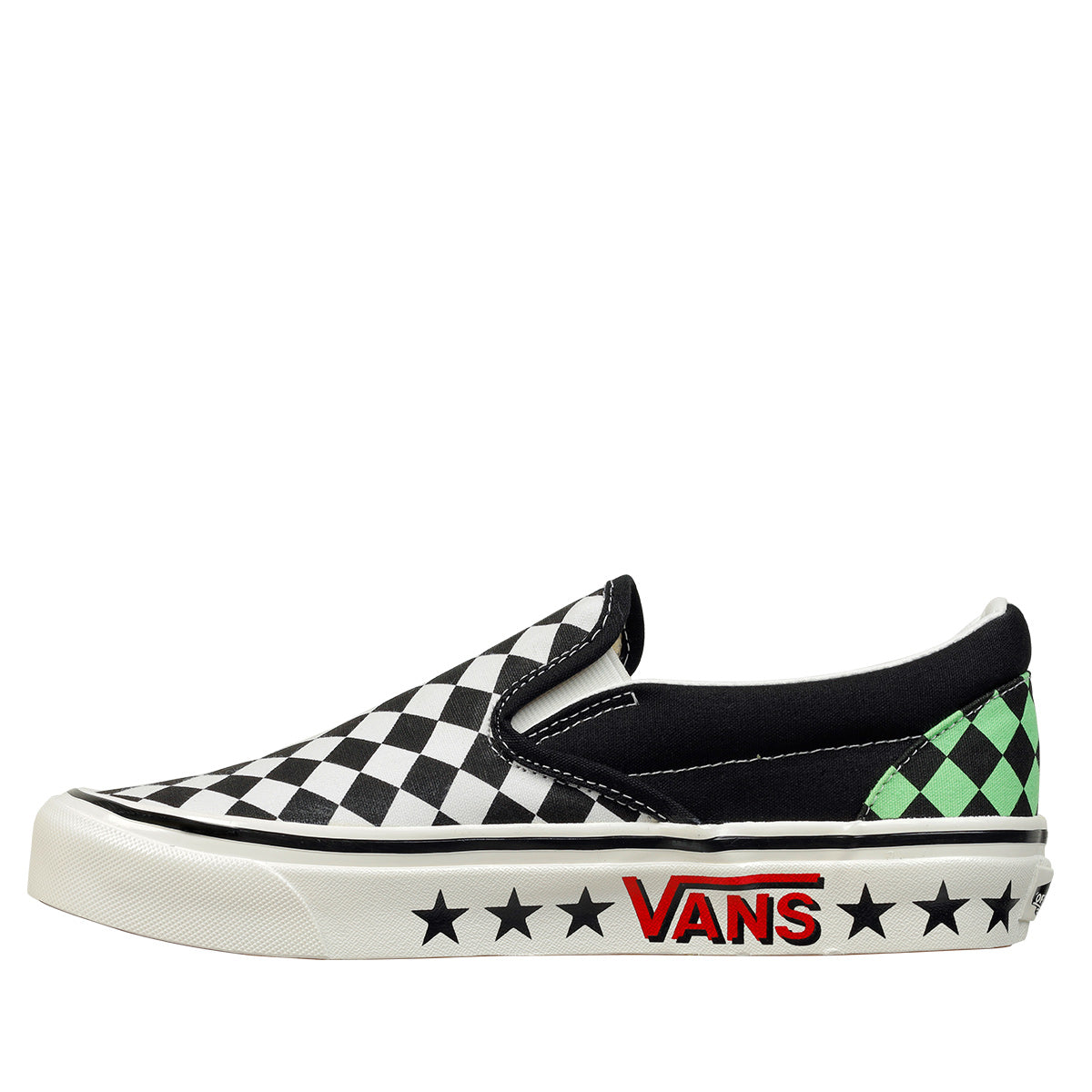 Vans cherry 2025 checkered slip ons