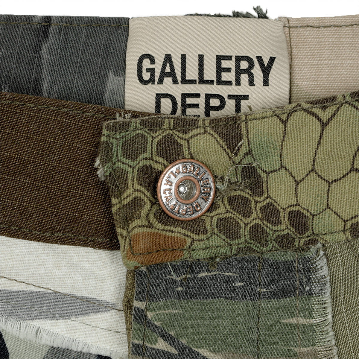GALLERY DEPT. - RETOUCHE CAMO PATCHWORK KENZIE SHORT Pants 