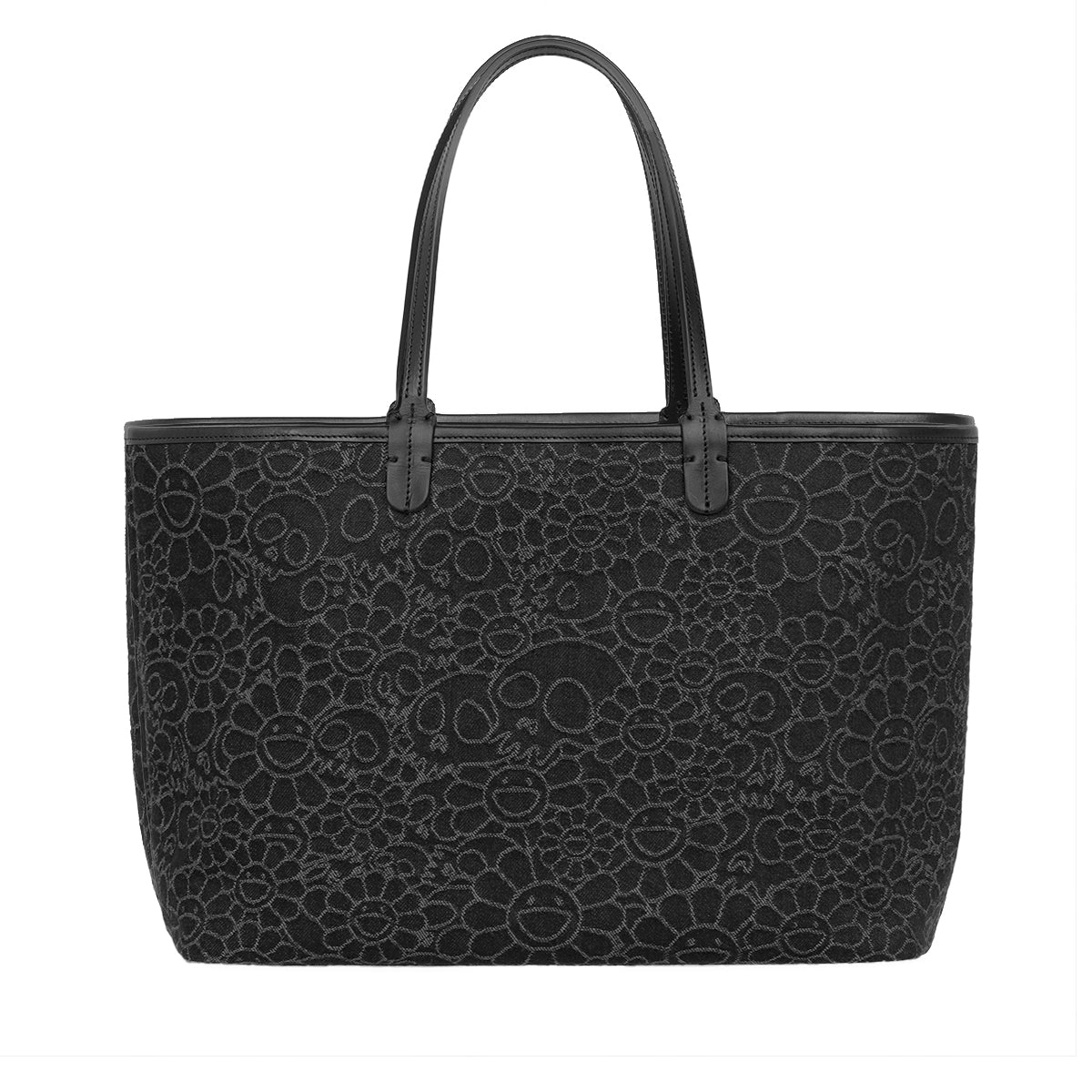 スカルトート Flowers Skulls Jacquard Denim Tote Bag