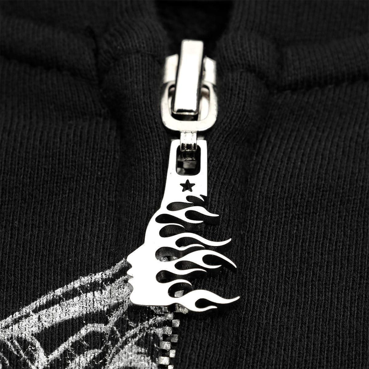 HELLSTAR (ヘルスター) - ROLL PRINT GRAFFITI ZIP UP BLACK ジップ