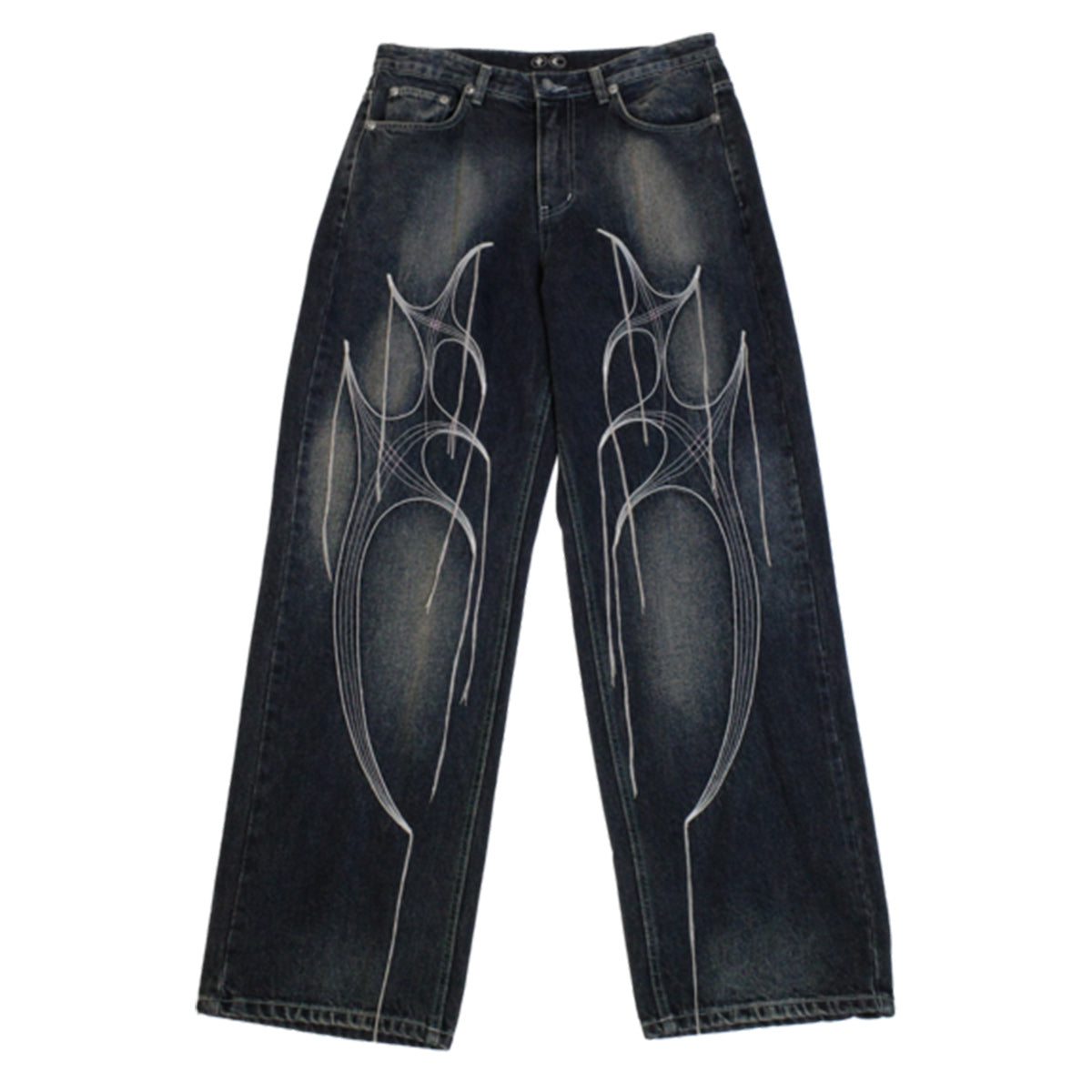 Thug Club - TRIBAL TREE DENIM PANTS BLUE Pants | cherry Online