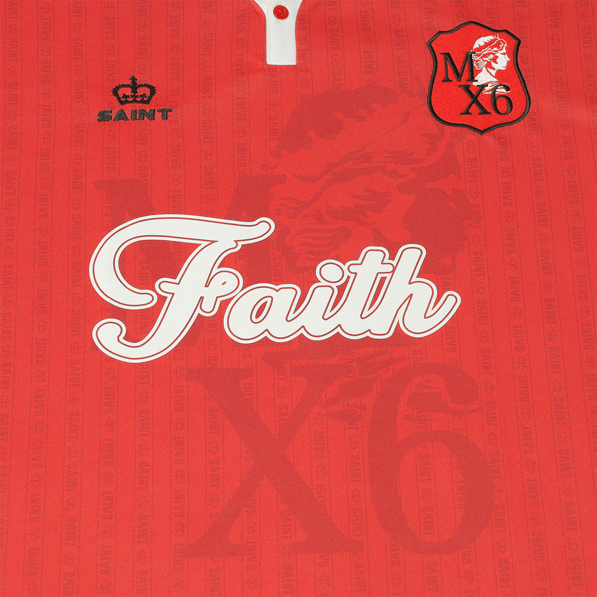Saint Michael - ©SAINT M×××××× - SM022 FAITH SOCCER SHIRT RED T