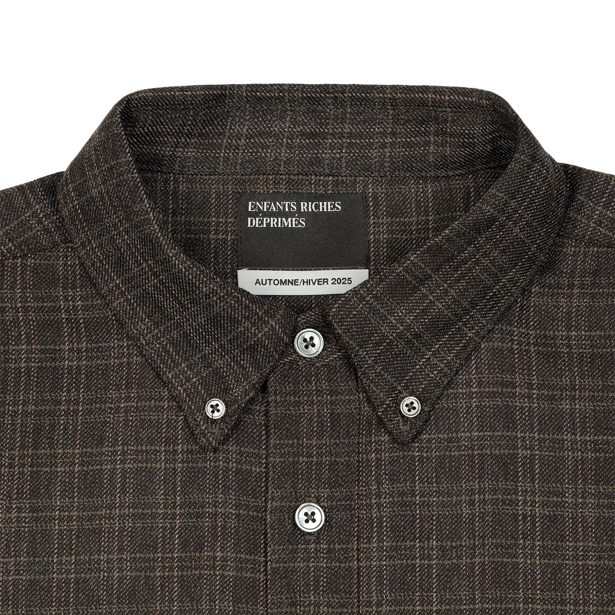 ENFANTS RICHES DEPRIMES - ASSEMBLAGE FLANNEL CHARCOAL SHIRT 