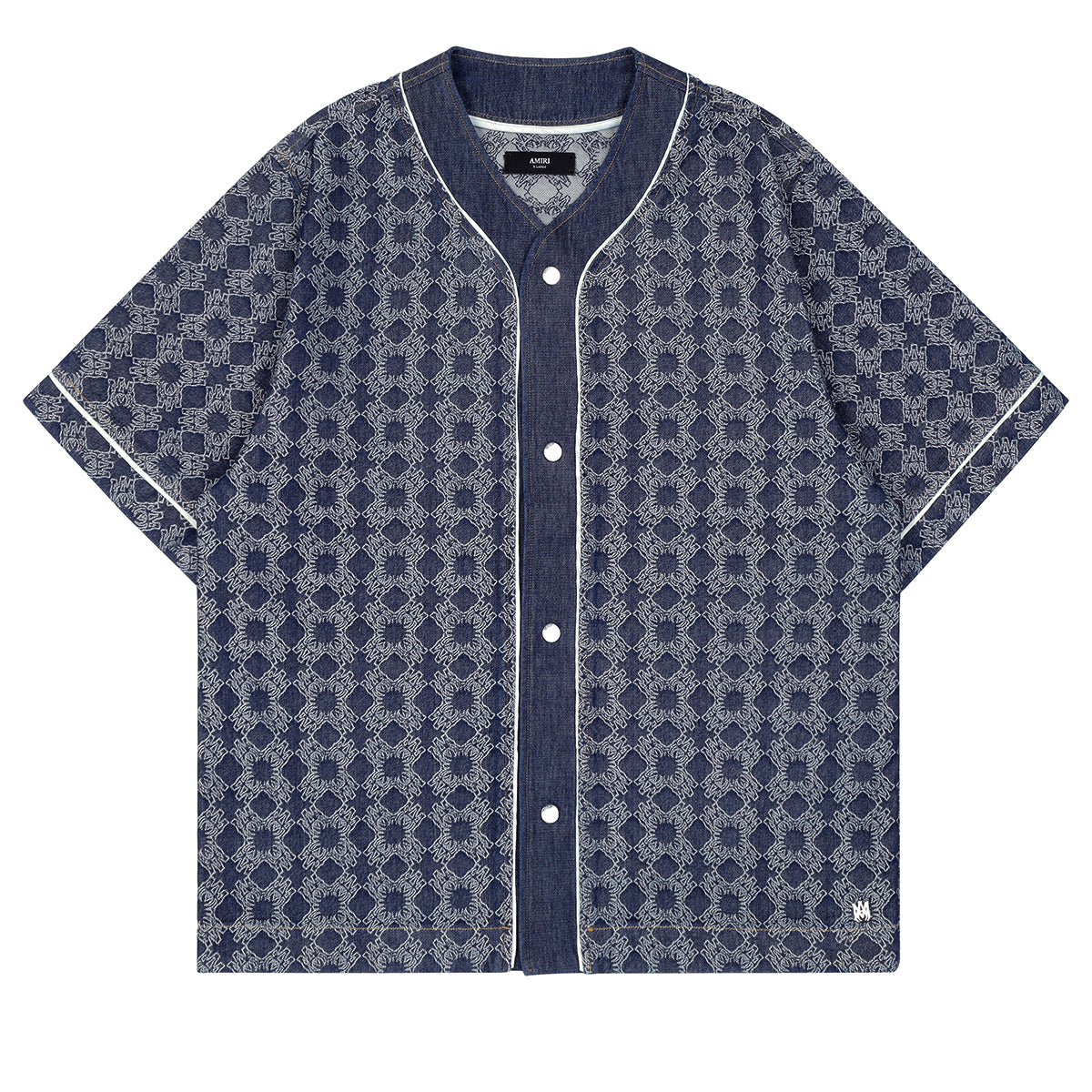AMIRI - MA QUAD DENIM BASEBALL SHIRT | cherry official online