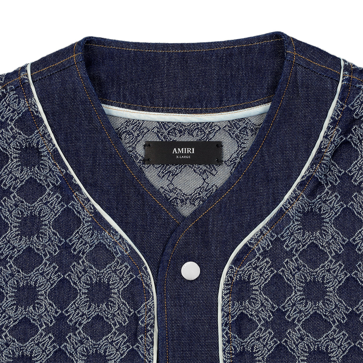 AMIRI - MA QUAD DENIM BASEBALL SHIRT | cherry official online
