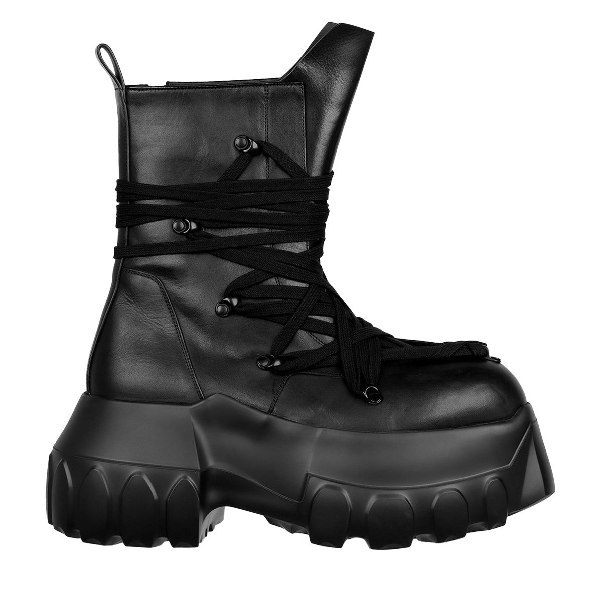 Rick Owens - TOWER F/W 26 MEGALACE MEGA TRACTOR BLACK Boots