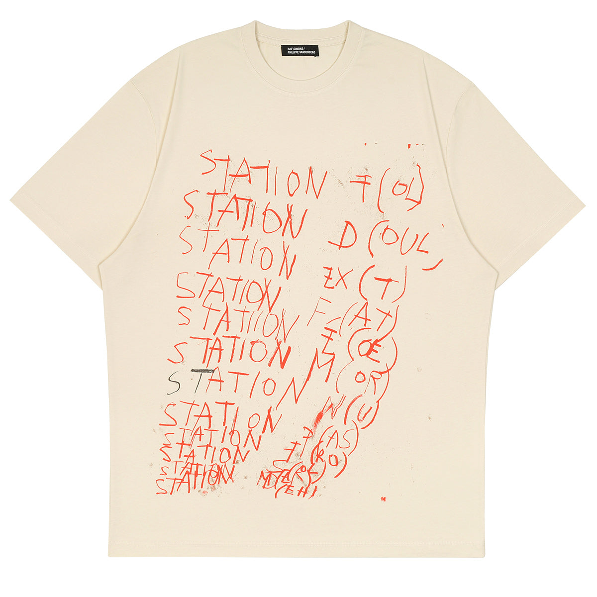 RAF SIMONS - OVERSIZED T-SHIRT STATION T-shirt | cherry Official