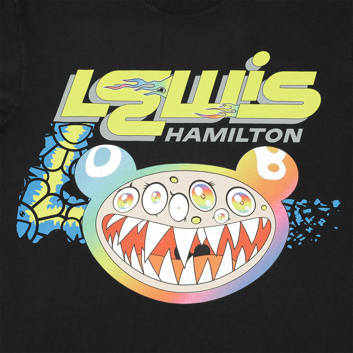 Lewis Hamilton×Takashi Murakami Flame Out Long Sleeve BLACK T