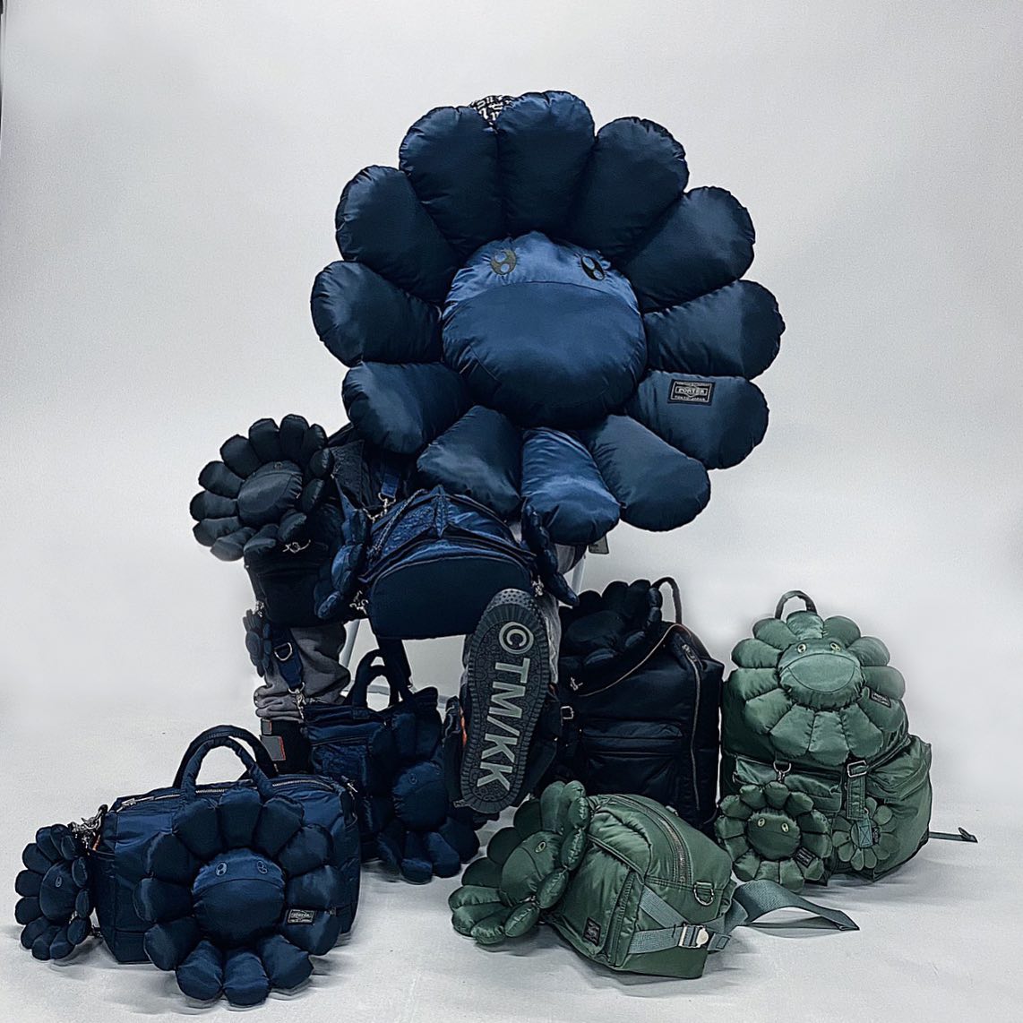 Takashi Murakami x PORTER Waist Bag Sage Green