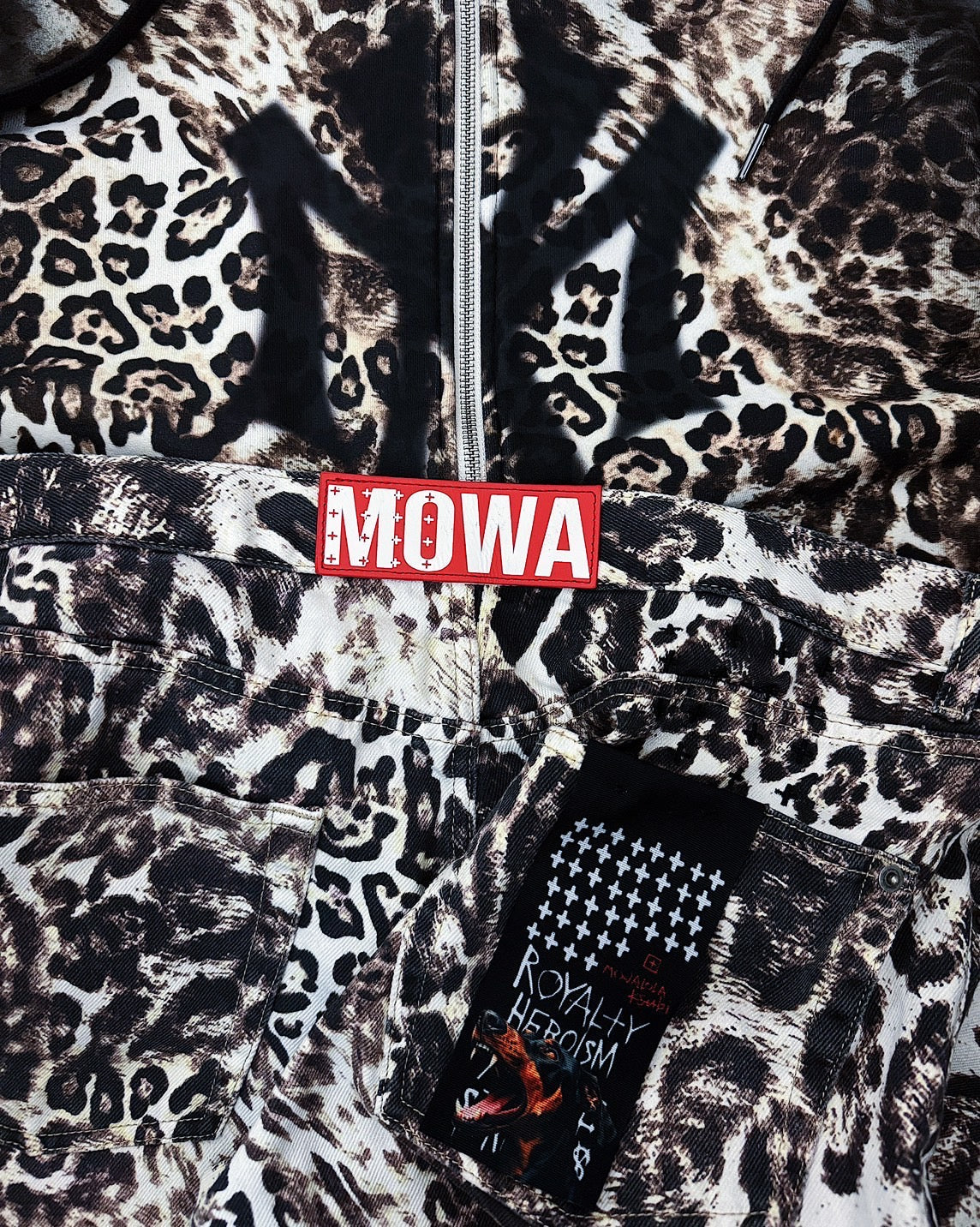 Mowalola Ksubi ヒョウ柄 クロップドパーカー　Mサイズ MOWALOLA】オーストラリア発のデニムブランド『Ksubi』との大