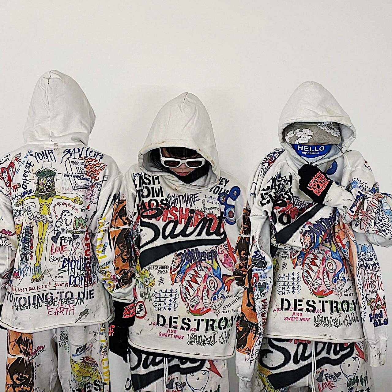 takashi murakami × saint michael hoodie - パーカー