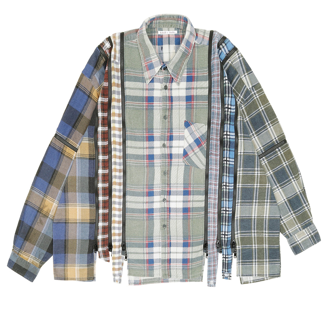 Needles (ニードルズ) - REBUILD BY NEEDLES FLANNEL SHIRT 7 CUTS ZIPPED WIDE SHIRT  シャツ | cherry オンライン公式通販サイト – cherry fukuoka