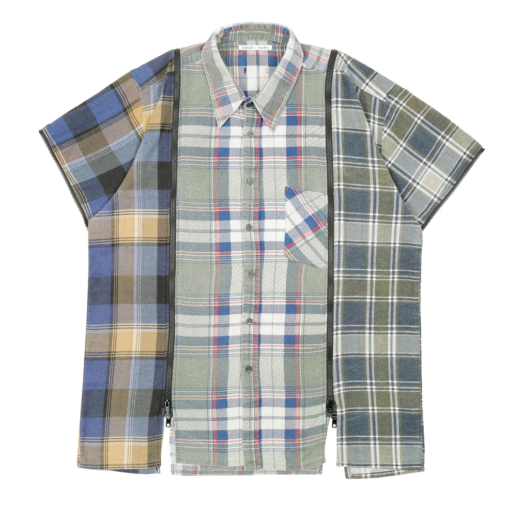 Needles - REBUILD BY NEEDLES FLANNEL SHIRT 7 CUTS ZIPPED WIDE SHIRT Shirt |  cherry Online Official Mail Order Site – cherry fukuoka