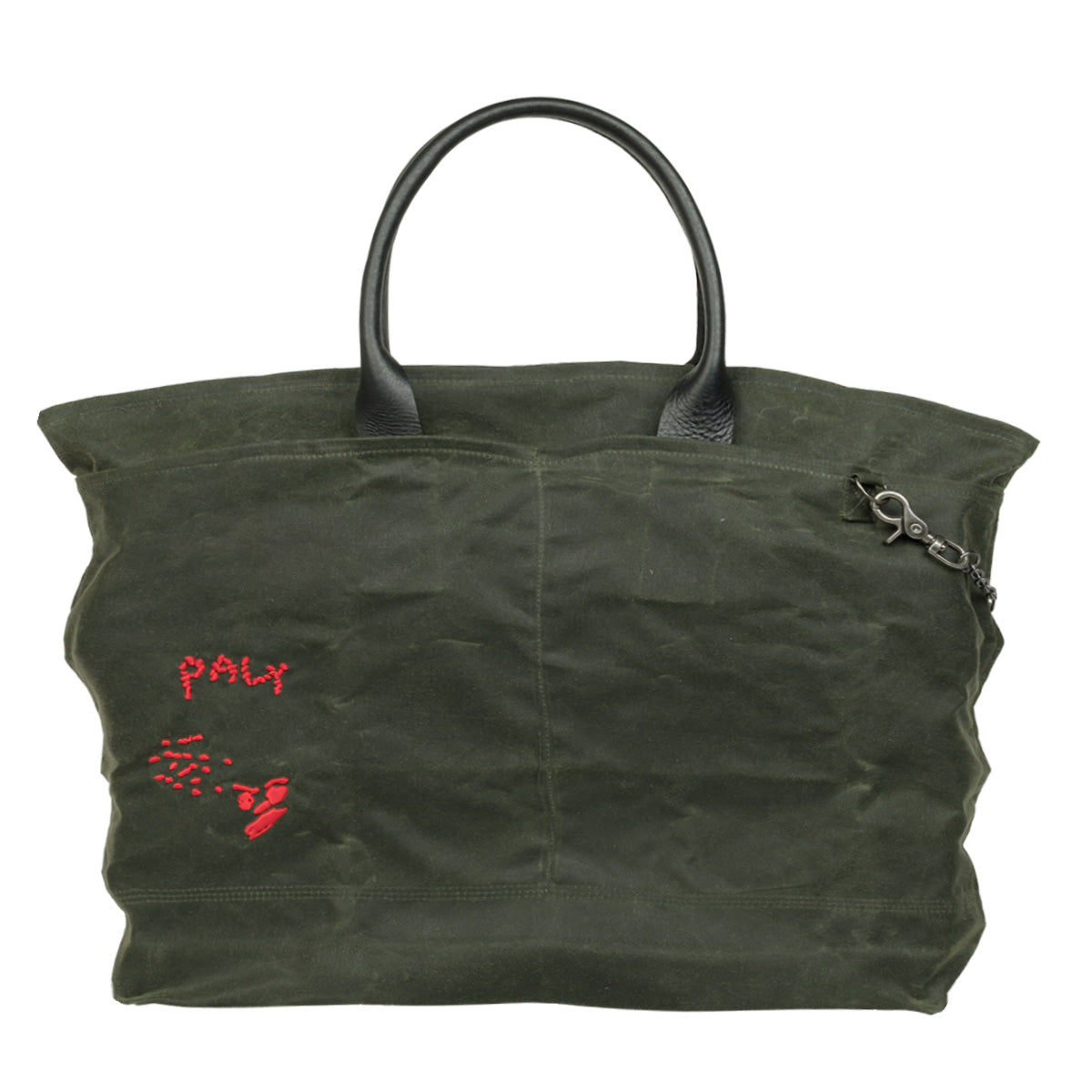 PALY HOLLYWOOD - U BROKE ME WAXED CANVAS TOTE BAG - GREEN - TOTE BAG - cherry fukuoka