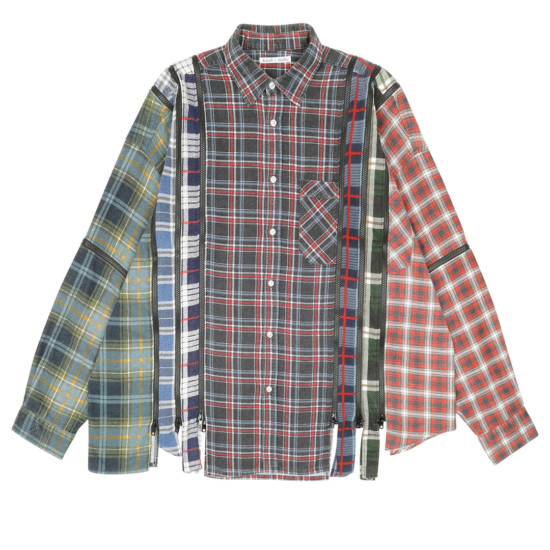 Needles - REBUILD BY NEEDLES FLANNEL SHIRT 7 CUTS ZIPPED WIDE SHIRT Shirt |  cherry Online Official Mail Order Site – cherry fukuoka