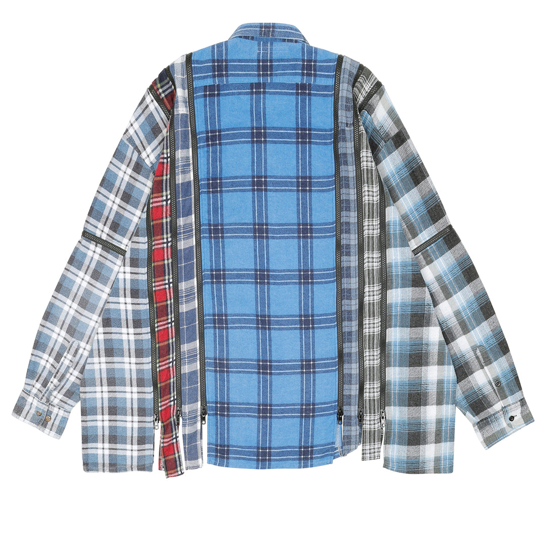 Needles - REBUILD BY NEEDLES FLANNEL SHIRT 7 CUTS ZIPPED WIDE 