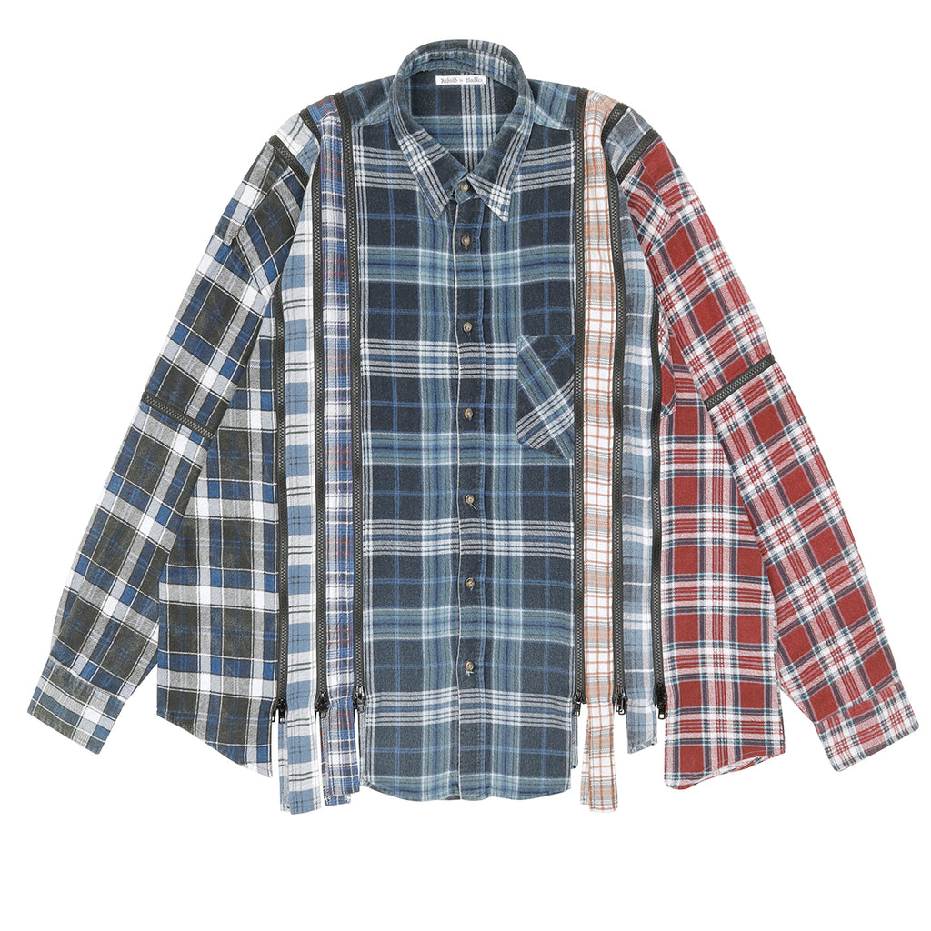 Needles - REBUILD BY NEEDLES FLANNEL SHIRT 7 CUTS ZIPPED WIDE SHIRT Shirt |  cherry Online Official Mail Order Site – cherry fukuoka