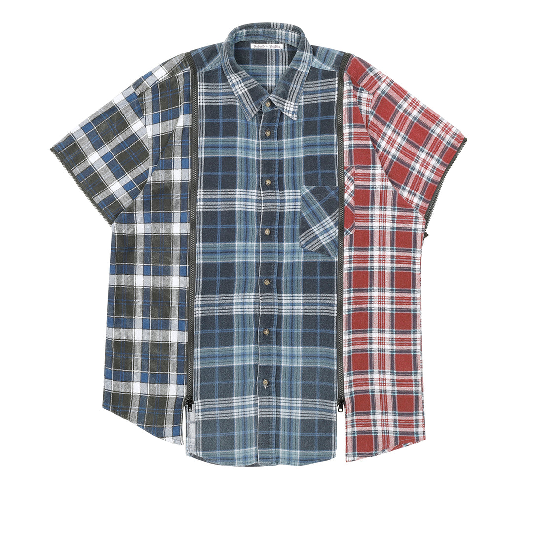 Needles (ニードルズ) - REBUILD BY NEEDLES FLANNEL SHIRT 7 CUTS ZIPPED WIDE SHIRT  シャツ | cherry オンライン公式通販サイト – cherry fukuoka